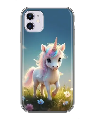 Чехол для iPhone 11 с картинкой «Единорог на поляне» Чехол для iPhone 11 с картинкой «Единорог на поляне»