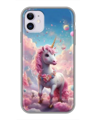 Чехол для iPhone 11 с картинкой «Единорог среди облаков» Чехол для iPhone 11 с картинкой «Единорог среди облаков»