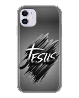 Чехол для iPhone 11 с картинкой «Надпись Jesus Graffiti»