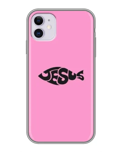 Чехол для iPhone 11 с картинкой «Розовый символ Jesus» Чехол для iPhone 11 с картинкой «Розовый символ Jesus»