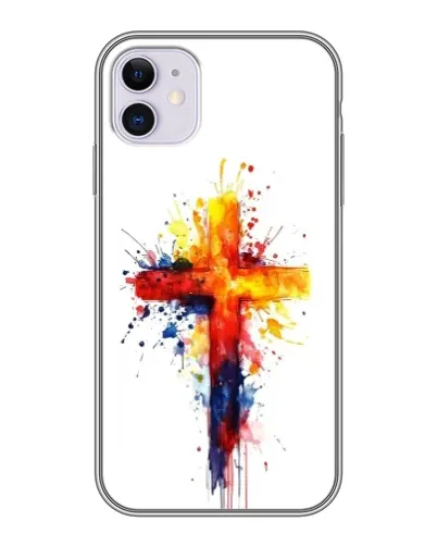 Чехол для iPhone 11 с картинкой «Акварельный крест» Чехол для iPhone 11 с картинкой «Акварельный крест»