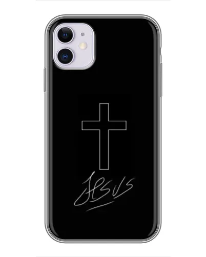 Чехол для iPhone 11 с картинкой «Графический крест Jesus» Чехол для iPhone 11 с картинкой «Графический крест Jesus»