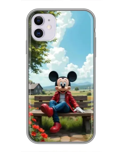 Чехол для iPhone 11 с картинкой «Микки на скамейке» Чехол для iPhone 11 с картинкой «Микки на скамейке»