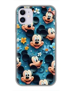 Чехол для iPhone 11 с картинкой «Паттерн Микки и Минни»
