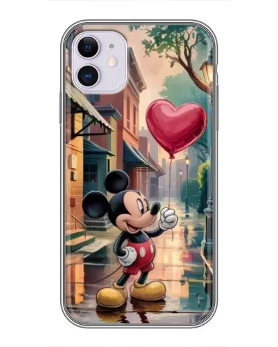 Чехол для iPhone 11 с картинкой «Микки и шарик-сердце» Чехол для iPhone 11 с картинкой «Микки и шарик-сердце»