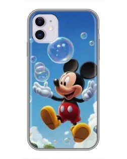 Чехол для iPhone 11 с картинкой «Mickey и мыльные пузыри»