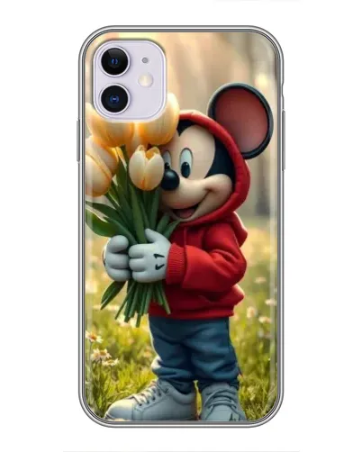 Чехол для iPhone 11 с картинкой «Микки с тюльпанами» Чехол для iPhone 11 с картинкой «Микки с тюльпанами»