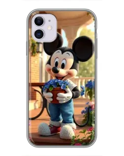 Чехол для iPhone 11 с картинкой «Микки садовод»