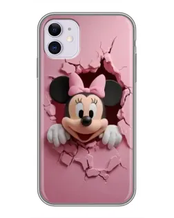 Чехол для iPhone 11 с картинкой «Минни сквозь стену»