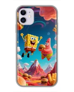 Чехол для iPhone 11 с картинкой «Космический фастфуд»