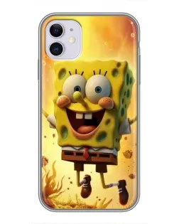Чехол для iPhone 11 с картинкой «Губка Боб прыгает»
