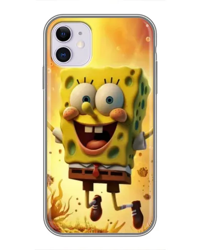 Чехол для iPhone 11 с картинкой «Губка Боб прыгает» Чехол для iPhone 11 с картинкой «Губка Боб прыгает»