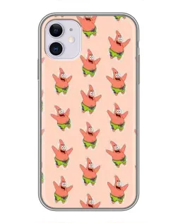 Чехол для iPhone 11 с картинкой «Патрик Стар паттерн»