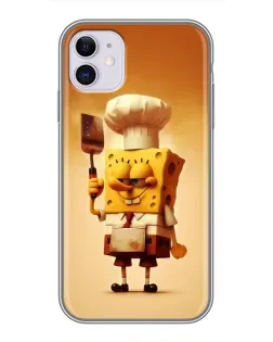 Чехол для iPhone 11 с картинкой «Губка Боб повар»