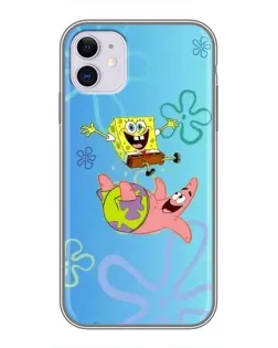 Чехол для iPhone 11 с картинкой «Спанч Боб и Патрик»