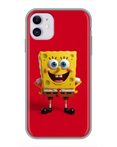 Чехол для iPhone 11 с картинкой «Спанч Боб на красном» Чехол для iPhone 11 с картинкой «Спанч Боб на красном»