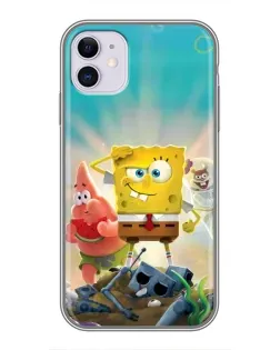 Чехол для iPhone 11 с картинкой «Спанч Боб победитель»