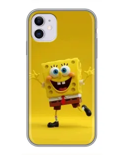 Чехол для iPhone 11 с картинкой «Позитивный Губка Боб»