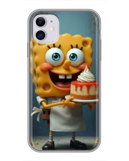 Чехол для iPhone 11 с картинкой «Повар Спанч Боб»