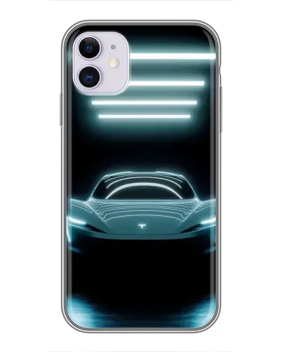 Чехол для iPhone 11 с картинкой «Tesla в неоне» Чехол для iPhone 11 с картинкой «Tesla в неоне»