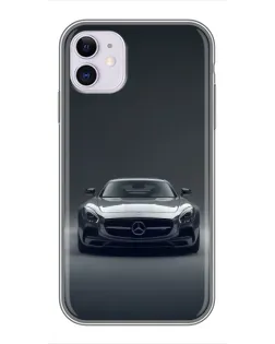 Чехол для iPhone 11 с картинкой «Mercedes на черном»
