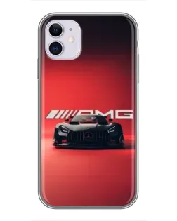 Чехол для iPhone 11 с картинкой «Mercedes AMG — красная линия»