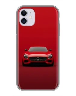 Чехол для iPhone 11 с картинкой «Красный Mercedes AMG»