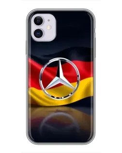 Чехол для iPhone 11 с картинкой «Mercedes — флаг Германии»