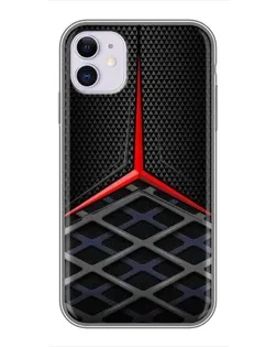 Чехол для iPhone 11 с картинкой «Mercedes Carbon Grid»