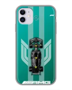 Чехол для iPhone 11 с картинкой «Mercedes AMG Petronas»