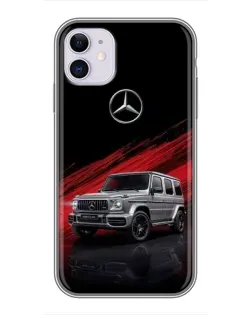 Чехол для iPhone 11 с картинкой «Mercedes G-Class красный»