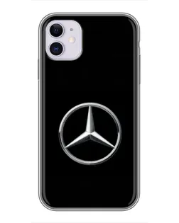 Чехол для iPhone 11 с картинкой «Mercedes классический лого»