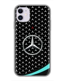 Чехол для iPhone 11 с картинкой «Mercedes — бирюзовый акцент»