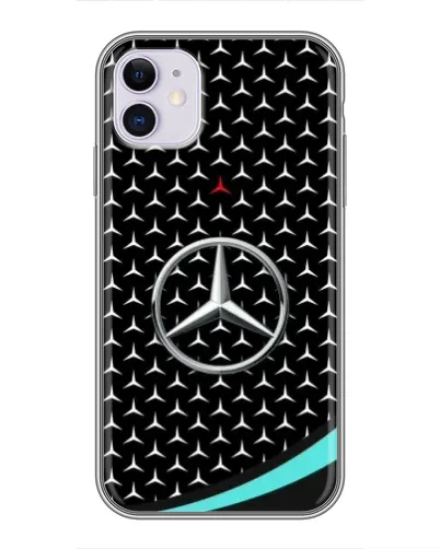 Чехол для iPhone 11 с картинкой «Mercedes — бирюзовый акцент» Чехол для iPhone 11 с картинкой «Mercedes — бирюзовый акцент»