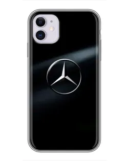 Чехол для iPhone 11 с картинкой «Mercedes на металле»