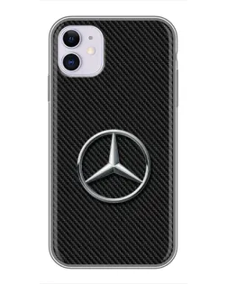 Чехол для iPhone 11 с картинкой «Карбоновый Mercedes стиль»