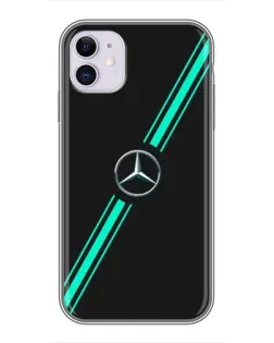 Чехол для iPhone 11 с картинкой «Спортивные линии Mercedes»