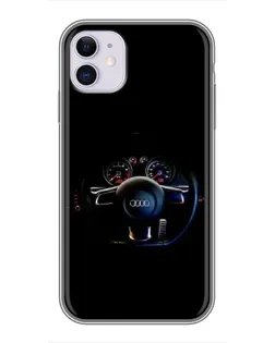 Чехол для iPhone 11 с картинкой «Салон Audi — руль» Чехол для iPhone 11 с картинкой «Салон Audi — руль»