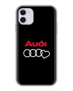Чехол для iPhone 11 с картинкой «Логотип Audi Heart» Чехол для iPhone 11 с картинкой «Логотип Audi Heart»