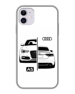 Чехол для iPhone 11 с картинкой «Audi — контрастный дизайн»