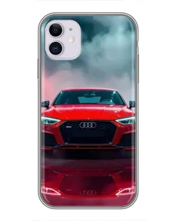Чехол для iPhone 11 с картинкой «Audi RS — красный стиль»