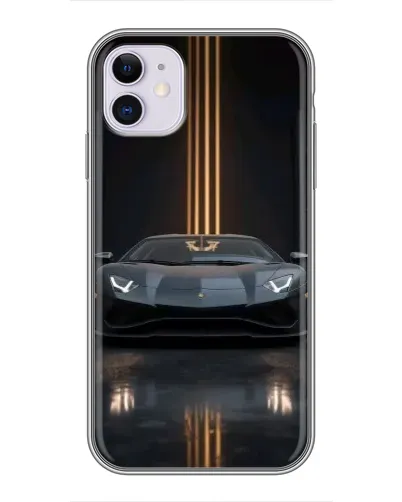 Чехол для iPhone 11 с картинкой «Lamborghini золотые линии»