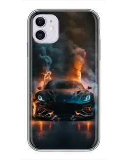 Чехол для iPhone 11 с картинкой «Lamborghini дымная эстетика»