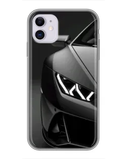 Чехол для iPhone 11 с картинкой «Lamborghini фары детализация»