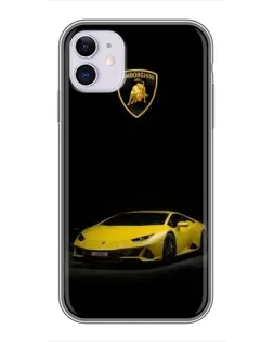 Чехол для iPhone 11 с картинкой «Lamborghini желтый акцент»