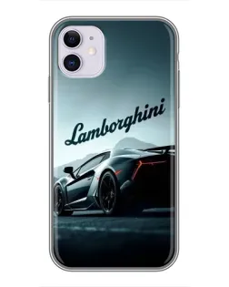Чехол для iPhone 11 с картинкой «Классическая надпись Lamborghini»