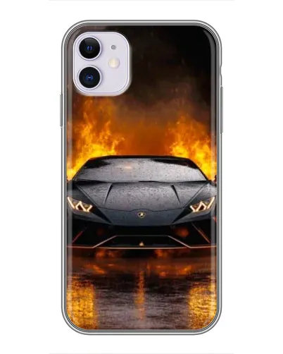 Чехол для iPhone 11 с картинкой «Lamborghini в огне»