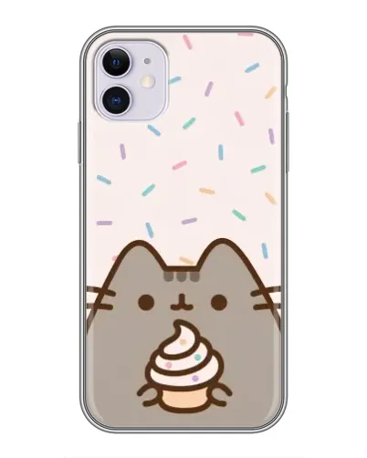 Чехол для iPhone 11 с картинкой «Пушин с кексом» Чехол для iPhone 11 с картинкой «Пушин с кексом»