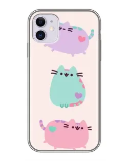 Чехол для iPhone 11 с картинкой «Pusheen трио»