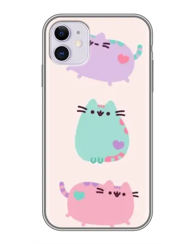 Чехол для iPhone 11 с картинкой «Pusheen трио» Чехол для iPhone 11 с картинкой «Pusheen трио»